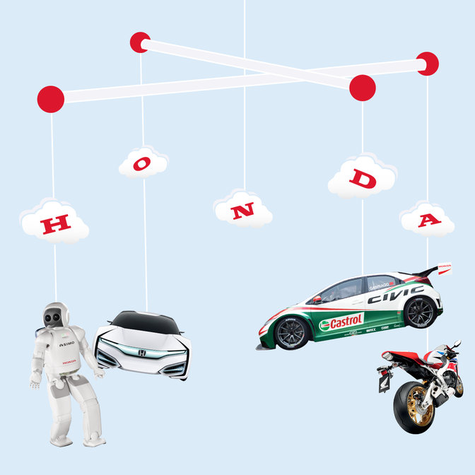 Gama de produtos Honda.