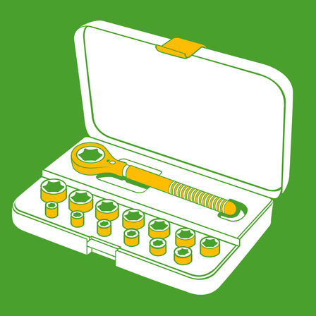 Ilustração da caixa de ferramentas.