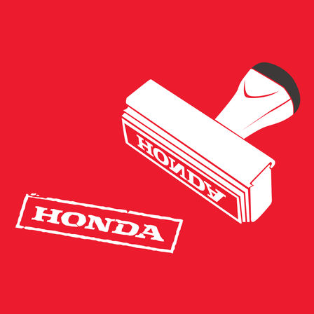 Ilustração do carimbo Honda.