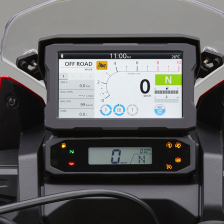 Honda Africa Twin, zoom no ecrã TFT Apple CarPlay®