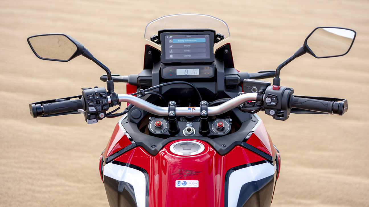 Honda Africa Twin zoom vista do condutor