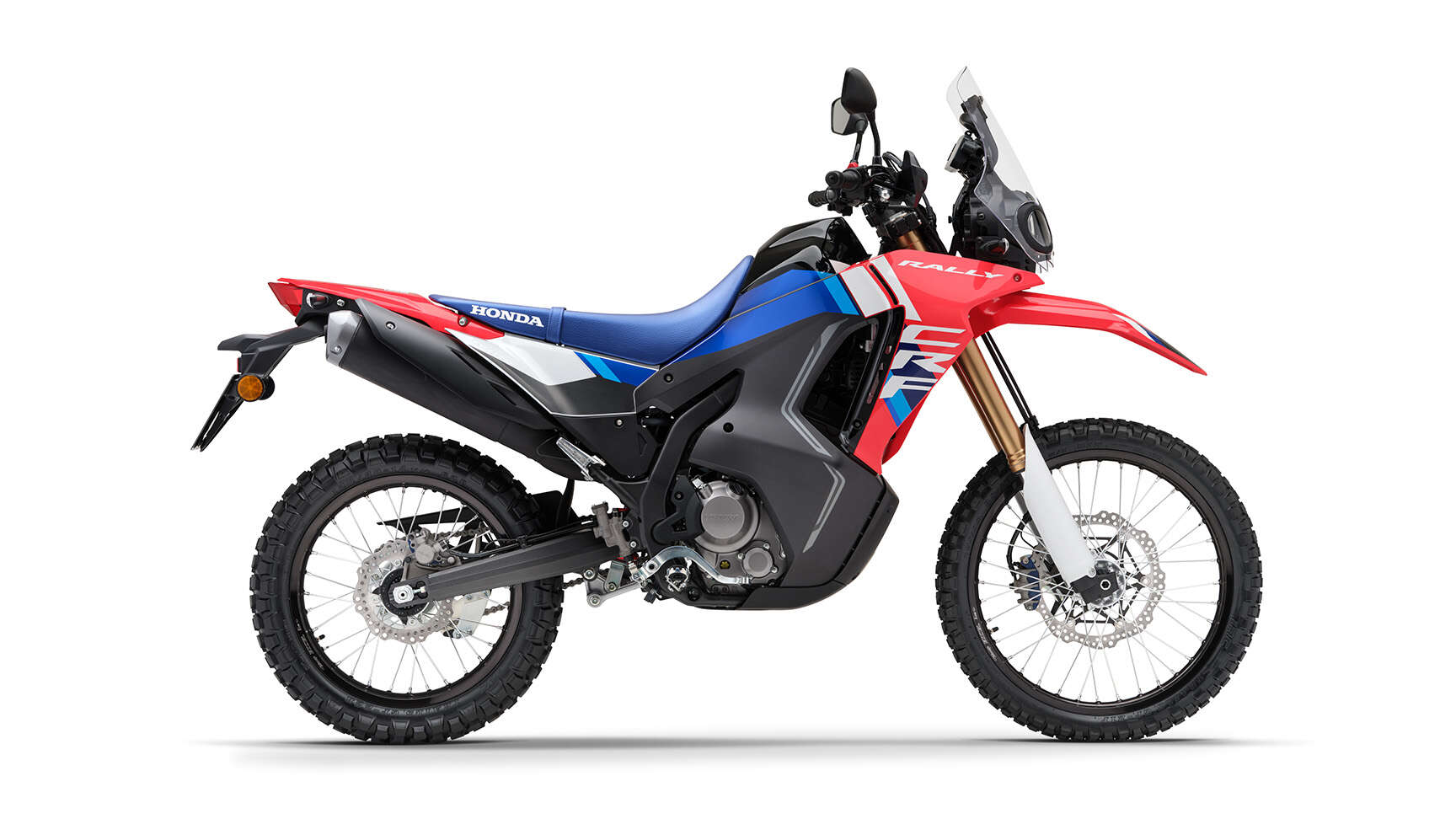 Vista lateral da CRF300 Rally