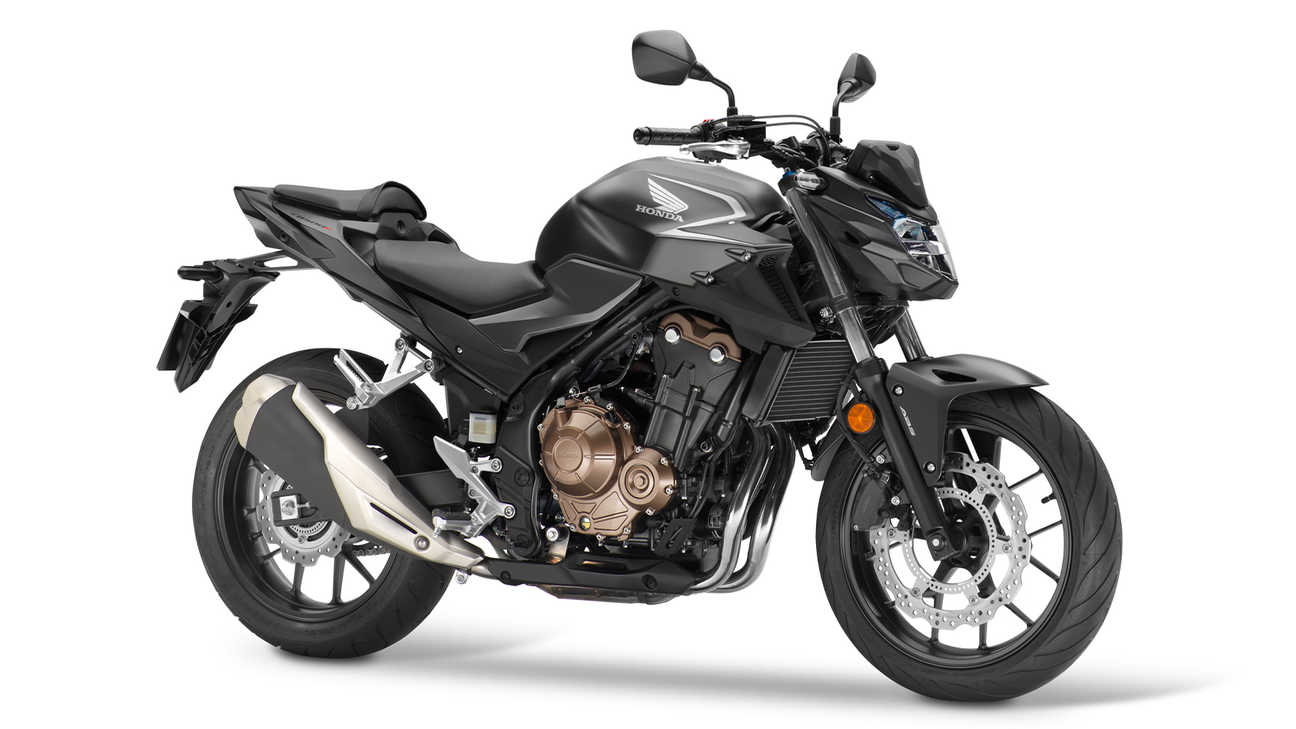 CB500F, lado direito, fotografia de estúdio