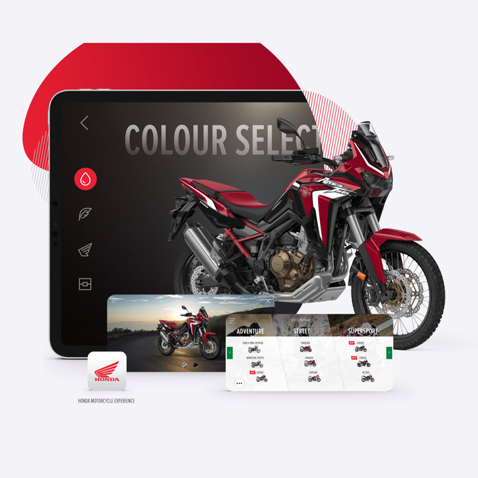 A aplicação HONDA Africa Twin personaliza 3D