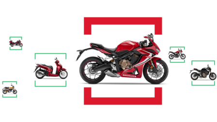 Combinação de vistas laterais de várias motos Honda