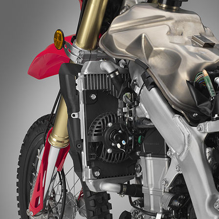 Grande plano do motor CRF450L