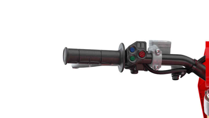 CRF450R, grande plano do Botão de Seleção do Modo do Motor (EMSB)