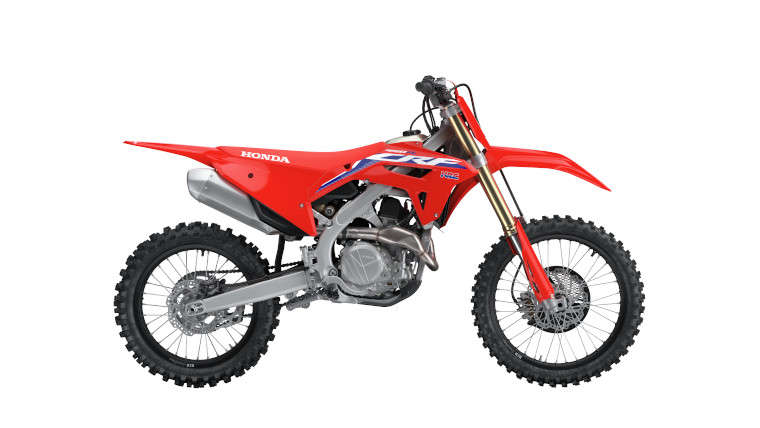 Honda CRF450R lado direito imagem de estúdio