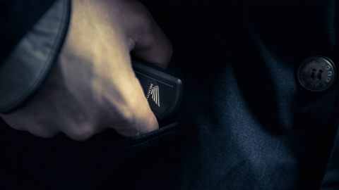 Grande plano do controlo remoto inteligente da SH300i.