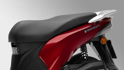 Grande plano do banco da moto