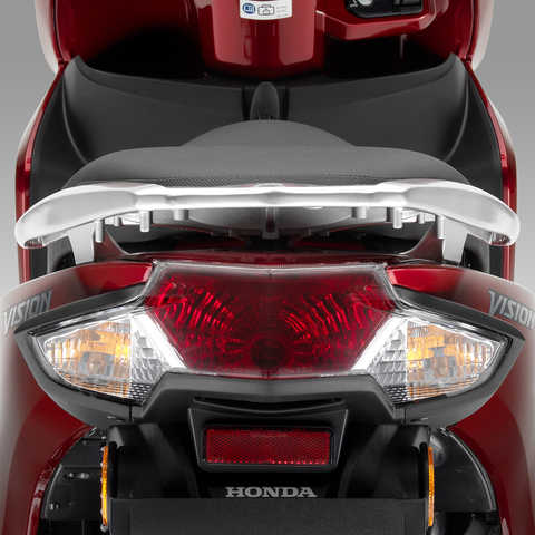 Grande plano da traseira da moto