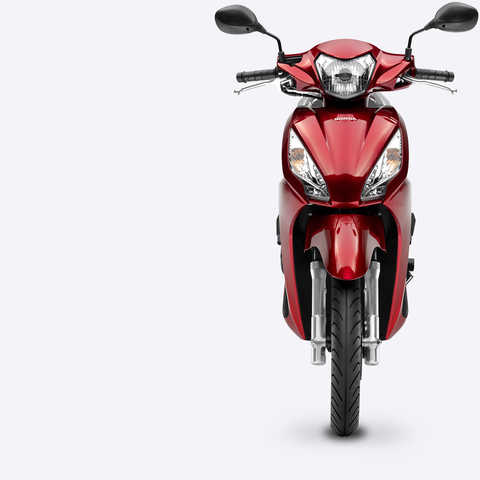 Vista dianteira da moto