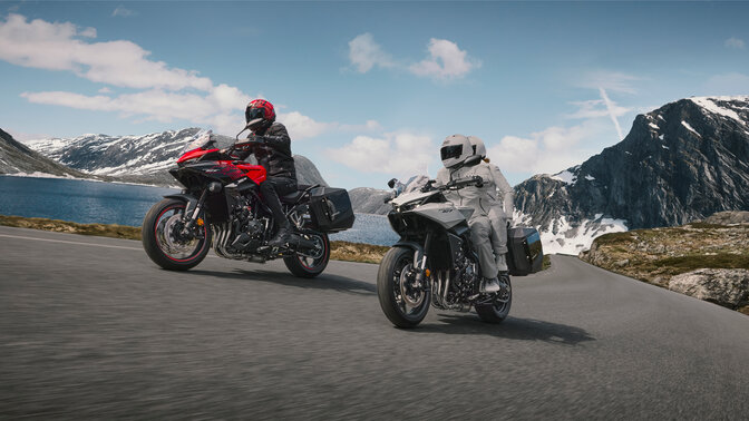 Vista aérea da Honda CB1000GT.