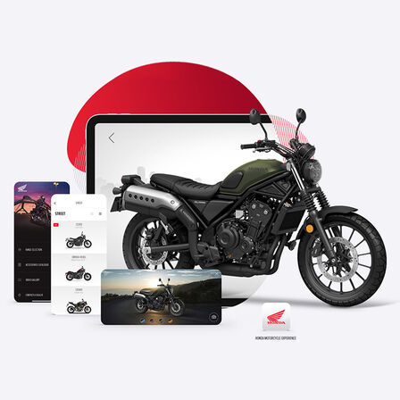 Aplicação Honda Motorcycles Experience com a CL500.